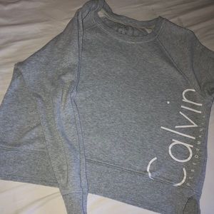 Grey Calvin Klein Performance Crew Neck